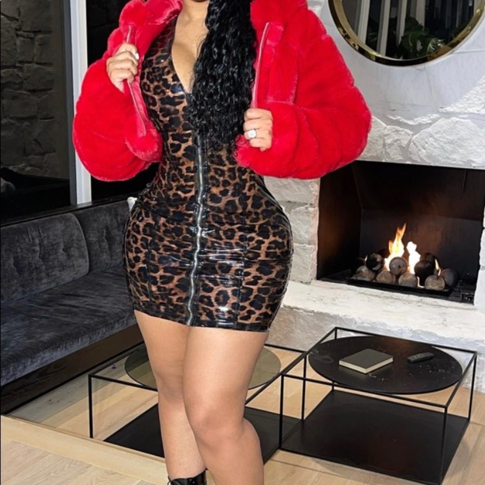 Shane Justin Latex Cat Dress size 2x